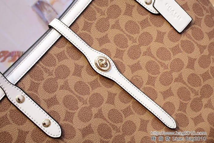 COACH蔻馳 新款32714 2018專櫃新款正品 經典系列款 market tote女款購物袋 拉鏈款子母包  Chz1578